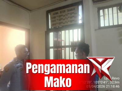 Pengamanan Mako oleh personil Polsek Pampangan polres OKI