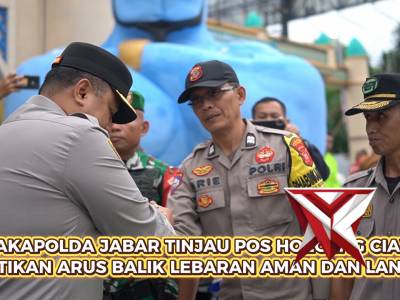Wakapolda Jawa Barat Brigjen Pol. Adi Vivid Agustiadi Bachtiar, S.I.K., M.Hum., M.S.M., meninjau Pos