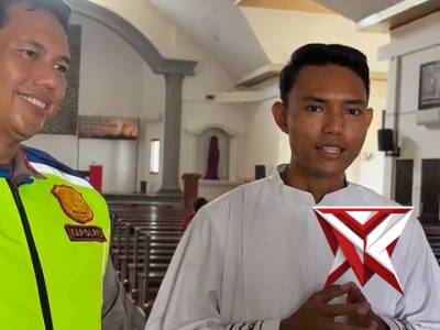 Cek Kesiapan Jumat Agung, Kapolres Mura Sambangi Gereja Santa Maria G1 Mataram - PoliceTube