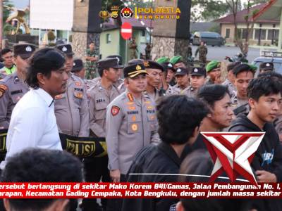 *Polresta Bengkulu Laksanakan PAM Aksi Simbolik dari BEM SI*