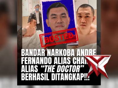 Bandar Narkoba Andre The Doctor berhasil di tangkap .