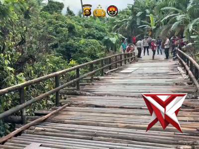Sinergi BELIDA! ??? Polres Musi Rawas Revitalisasi Jembatan Desa Pulau Panggung.