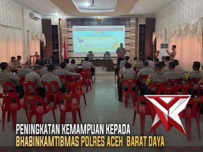 PENINGKATAN KEMAMPUAN KEPADA BHABINKAMTIBMAS POLRES ABDYA - PoliceTube