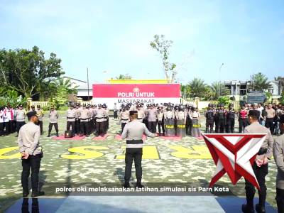 LATIHAN SIMULASI SISPAM KOTA&LATIHAN PENCEGAHAN KARHUTLA POLRES OKI