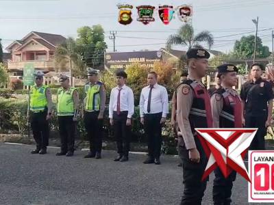 Pengecekan Serah Terima Piket Fungsi Polres Muba