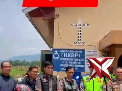 Kapolres Musi Rawas melaksanakan pengecekan di Gereja G.1 Mataram kec.tugu mulyo