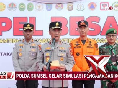 Giat Apel Besar Sabuk Kamtibmas Bhabinkamtibmas dan Siaga Karhutla