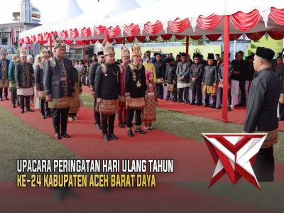 UPACARA PERINGATAN HARI ULANG TAHUN KE-24 KABUPATEN ACEH BARAT DAYA - PoliceTube