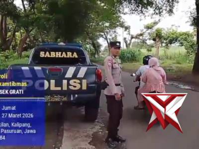 ANGGOTA POLSEK GRATI MELAKSANAKAN PATROLI ANTISIPASI 3C DI JALUR PEDALAMAN DSN. KRIKILAN. - PoliceTube
