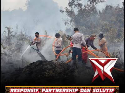 Polres Sambas Gerak cepat melaksanakan ground check dan pemadaman intensif terhadap titik api