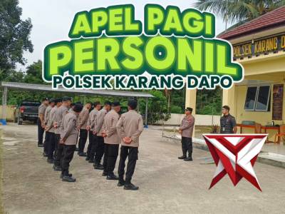 Apel Pagi Personil Polsek Karang Dapo