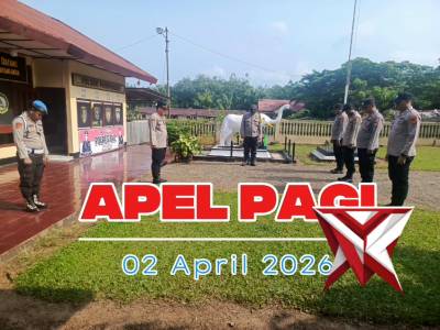 Apel pagi Polsek pampangan