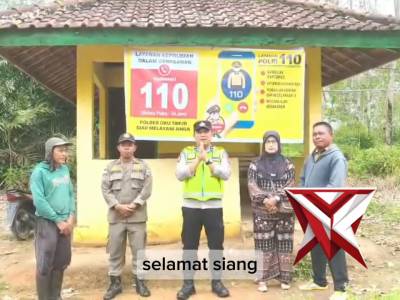 PEMASANGAN DAN SOSIALISASI BANNER 110 POLRI POLSEK BELITANG III