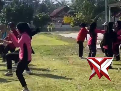 Polsek Mesuji raya senam sehat gembira