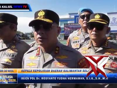 Apel gelar sarana prasarana ini dipimpin langsung oleh Kapolda Kalsel