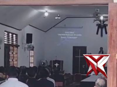 Pengamanan ibadah umat kristiani kelurahan bangun jaya