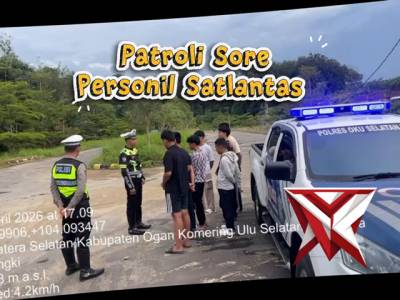 GIAT PATROLI SORE PERSONIL SATLANTAS POLRESOKU SELATAN - PoliceTube