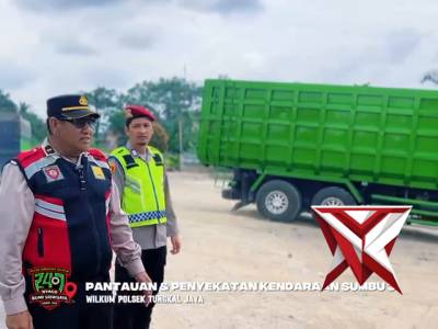 Pantauan Dan Penyekatan Kendaraan Sumbu 3 Polsek Tungkal Jaya