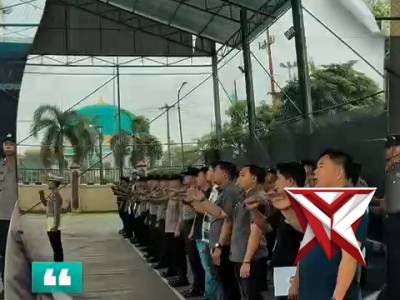 Apel pagi polres musi rawas di pimpin oleh kabag ops polres musi rawas dan di ikuti oleh pju dan per