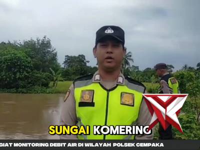 Giat Monitoring Debit Air di Wilayah Hukum Polsek Cempaka