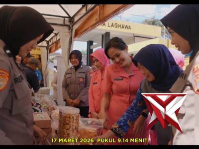 Diserbu Warga, Bazar Ramadan Presisi Polres Kediri Ludes