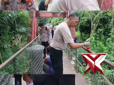REVITALISASI JEMBATAN GANTUNG DESA PEDANG: WUJUD NYATA PROGRAM "BELIDA" POLRES MUSI RAWAS