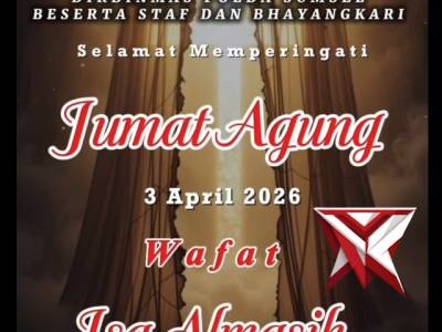 DITBINMAS POLDA SUMSEL MENGUCAPKAN SELAMAT MEMPERINGATI JUM'AT AGUNG 2026 - PoliceTube