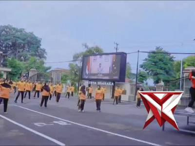 Olah Raga Bersama Polres Kediri Kota