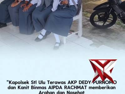 Kapolsek Stl Ulu Terawas melaksanakan kegiatan himbauan Kamtibmas - PoliceTube