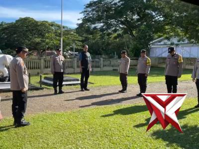 Apel pagi polsek Pampangan