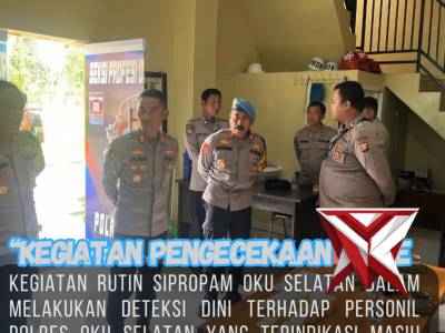 Pemeriksaan Urine secara berkala terhadap personil yang masih dalam pengawasan