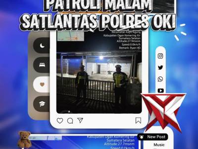 Patroli malam sat lantas polres oki