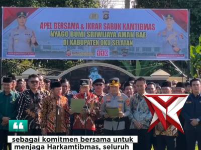 Apel Bersama dan Ikrar Sabuk Kamtibmas di Kabupaten OKU Selatan Polres OKU Selatan