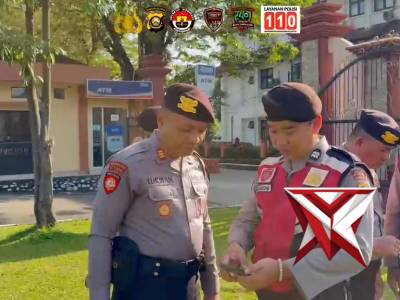 Pengecekan Personel Sat Samapta Polres Muara Enim Oleh Pimpinan