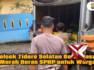 Polsek Tidore Selatan Gelar Pasar Murah Beras SPHP untuk Warga - PoliceTube