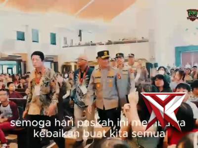 Kapolda Sumsel meninjau langsung pengamanan perayaan Paskah 2026 di Gereja Santo Yoseph palembang
