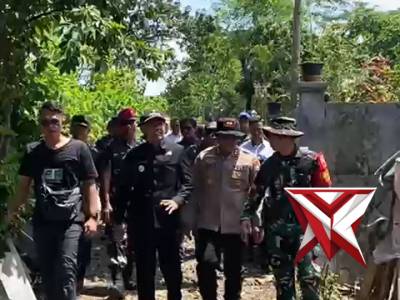 Kapolres Probolinggo Melaksanakan Peninjauan Lokasi TMMD Ke-128 Kabupaten Probolinggo