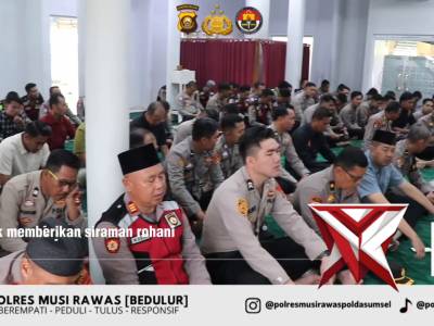 Dukung Visi Kapolda Sumsel, Polres Musi Rawas Asah Mentalitas Personel Melalui Binrohtal - PoliceTube