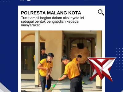 Polresta Malang Kota Berpartisipasi dalam Aksi Nyata Gerakan Indonesia Asri - PoliceTube