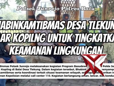 Bhabinkamtibmas Desa Tlekung Gelar Kopling Untuk Tingkatkan Keamanan Lingkungan