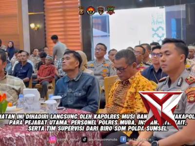 LANGKAH NYATA KETAHAN PANGAN SUPERVISI BIRO SDM POLDA SUMSEL DI POLRES MUBA