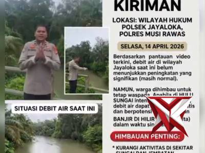 Pengecekan debit air di jayaloka sungai Musi maseh kondosip