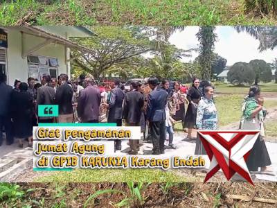 Giat pengamanan jum'at Agung di GPIB KARUNIA karang endah guna oleh Polsek Gelumbang