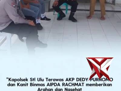 Kapolsek Stl Ulu Terawas AKP DEDY PURNOMO dan Kanit Binmas Polsek Stl Ulu Terawas AIPDA RACHMAT - PoliceTube