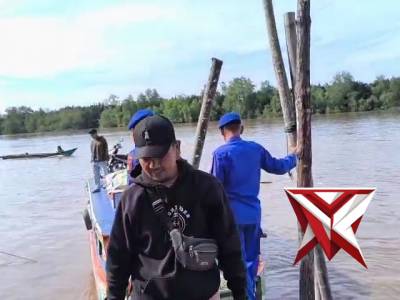 Patroli kapal pengangkut penumpang di perairan Lalan..