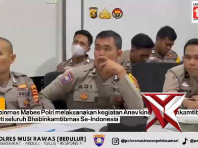 Polres Musi Rawas laksanakan Zoom Meeting Anev Kinerja Bhabinkamtibmas Triwulan I TA 2026 Kor