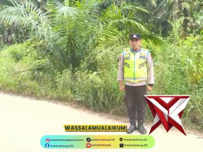 Polsek Belitang III pengawalan kepulangan anak sekolah