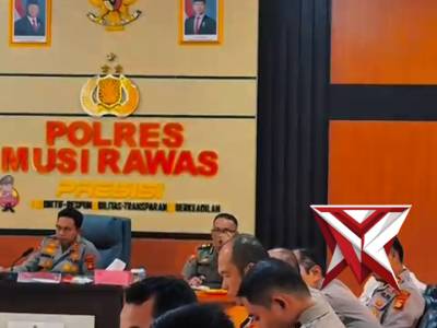 Kapolres Musi Rawas Ikuti Zoom meeting Anev Sitkamtibmas  Dipimpin Kapolri