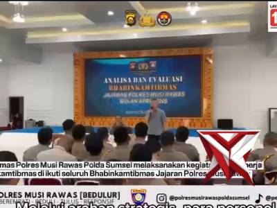 Polres Musi Rawas, Sat Binmas Gelar Anev Kinerja Bhabinkamtibmas Jajaran April 2026.