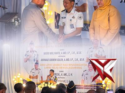 Kapolres Aceh Tamiang AKBP Muliadi, S.H., M.H. menghadiri acara serah terima jabatan sekaligus pisah
